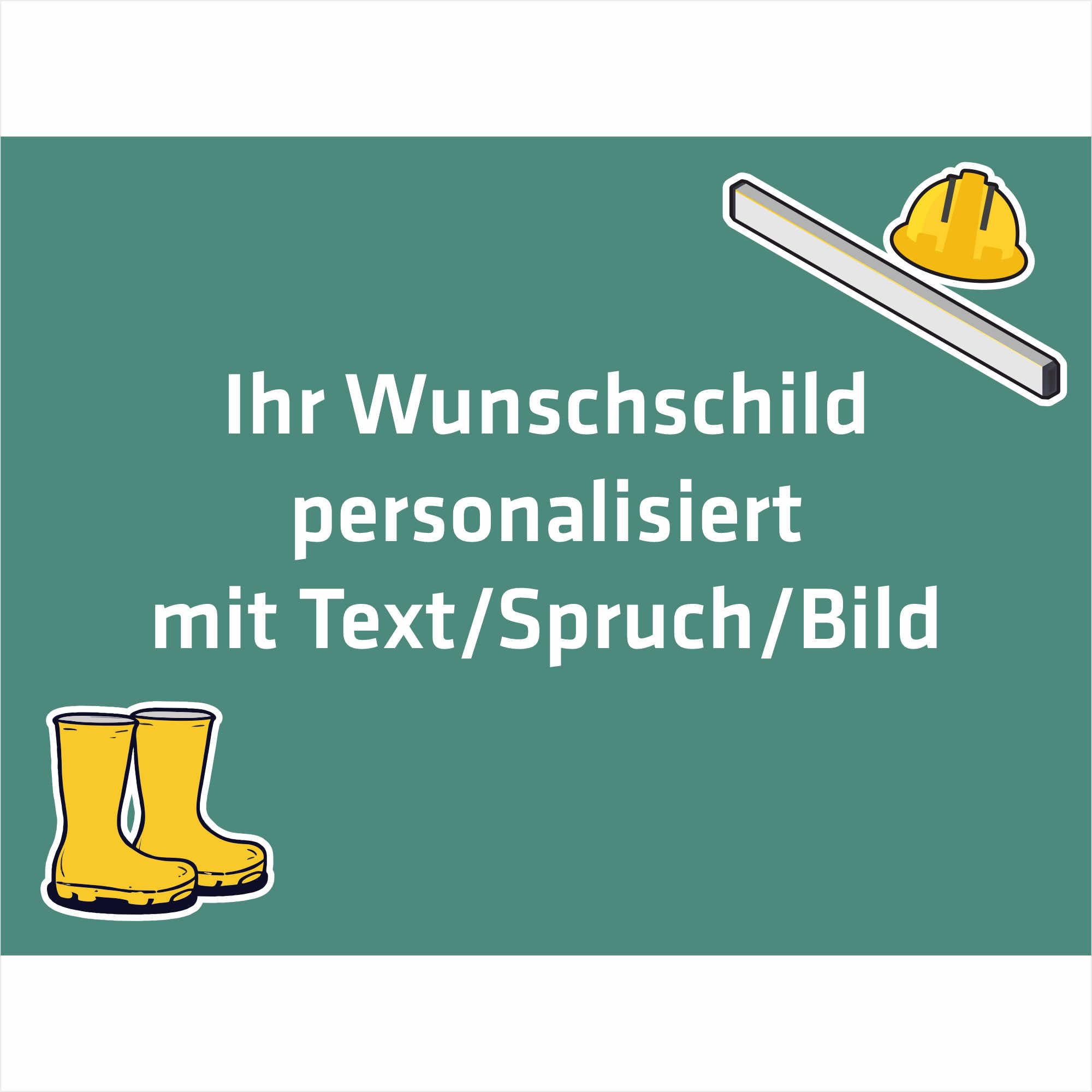 INDIGOS UG - Aluverbundplatte Schild - Beruf - Estrichleger - 60x40 cm - Firmenschild - wetterfest personalisiert mit Foto, Logo und Text - individuelle Schilder für Tür, Wand, Büro Garage