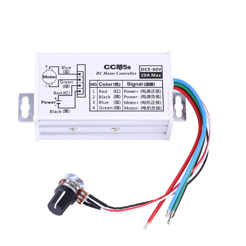 DC Motor Speed Controller, Light Pulse Width Modulator Speed Adjustment