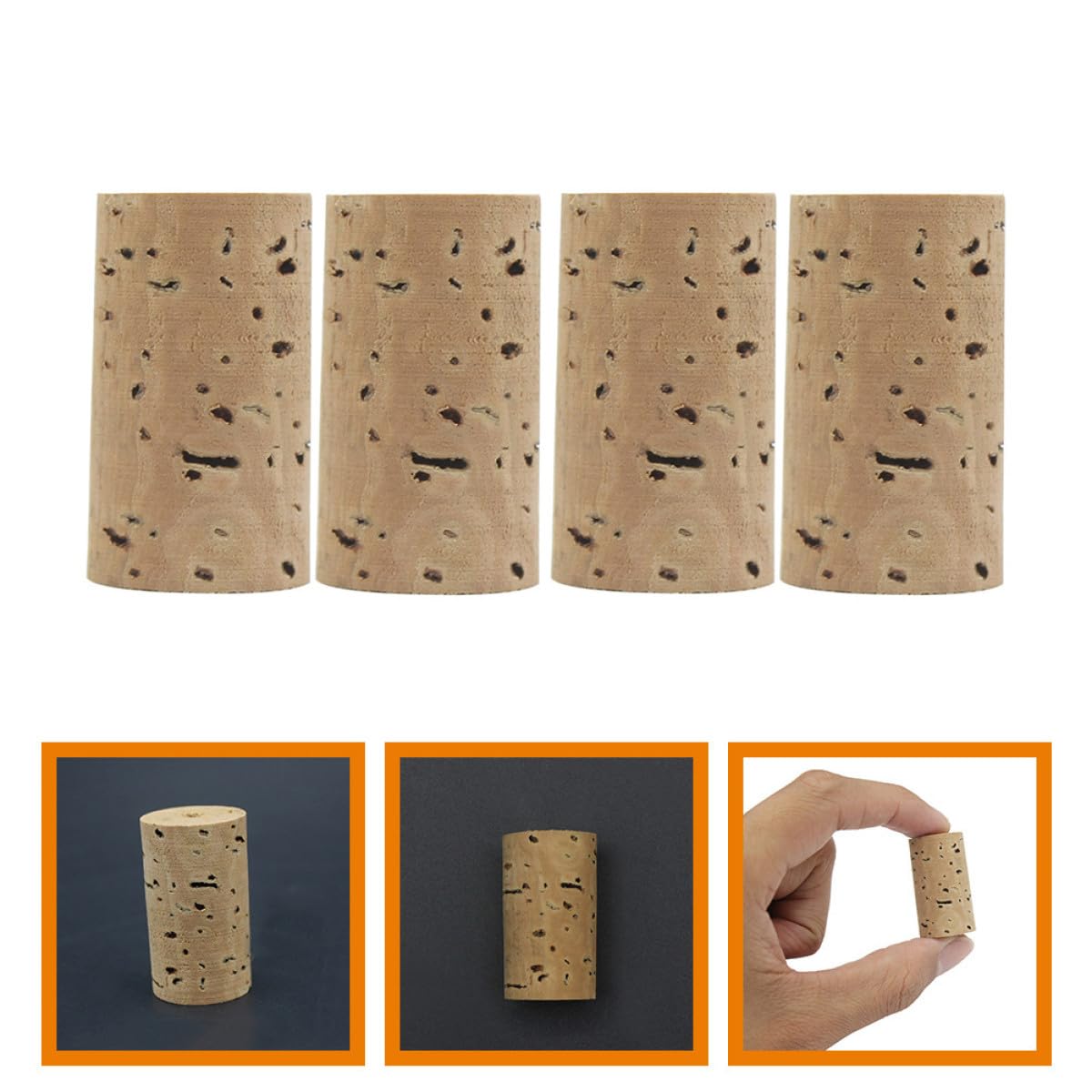 Genérico 4 Tapones de Corcho Accesorios Fáciles de Desmontar para Flauta Travesera Que Protegen la Cabeza del Instrumento de Viento