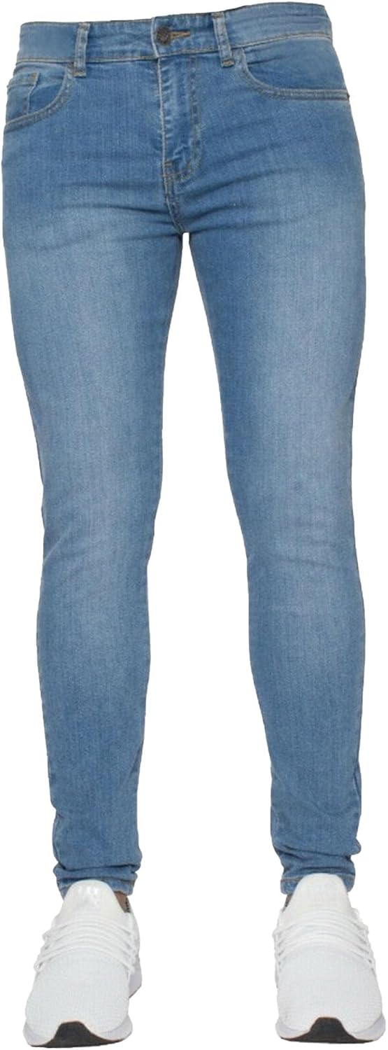 Men Slim Fit Stretch Denim Pant Outdoor Street Simple Style Workout Distressed Jeans Spring Classic Skinny Denim Trouser