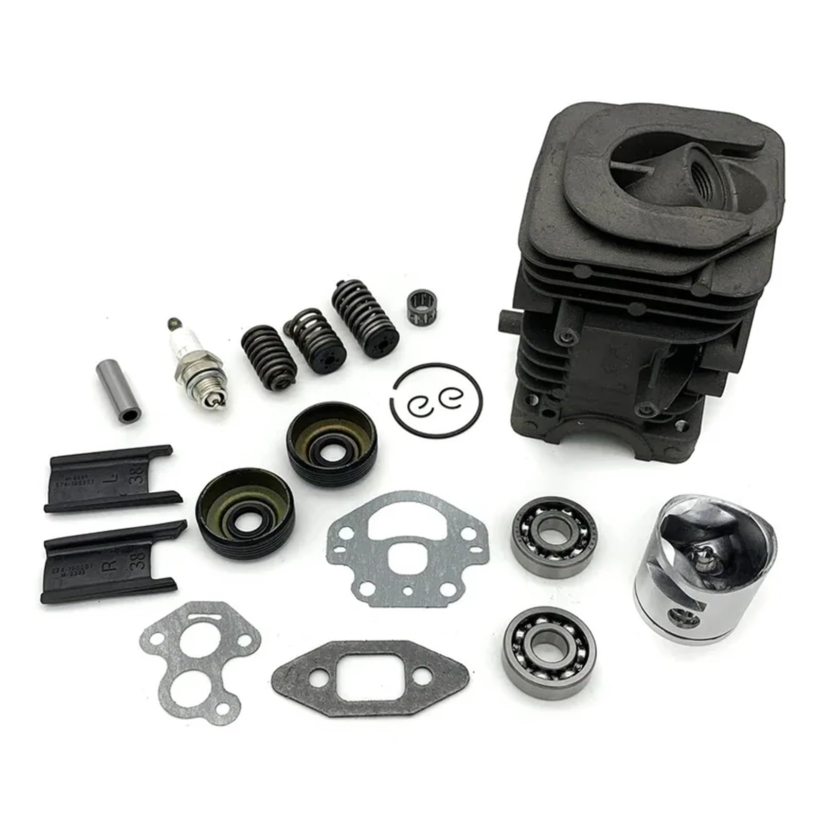 Juego de juntas de sellado for cojinete de cigüeñal y pistón de cilindro de 39 mm for motosierra Husqvarna 240, 240E, 235E, 235, 236 y 236E.
