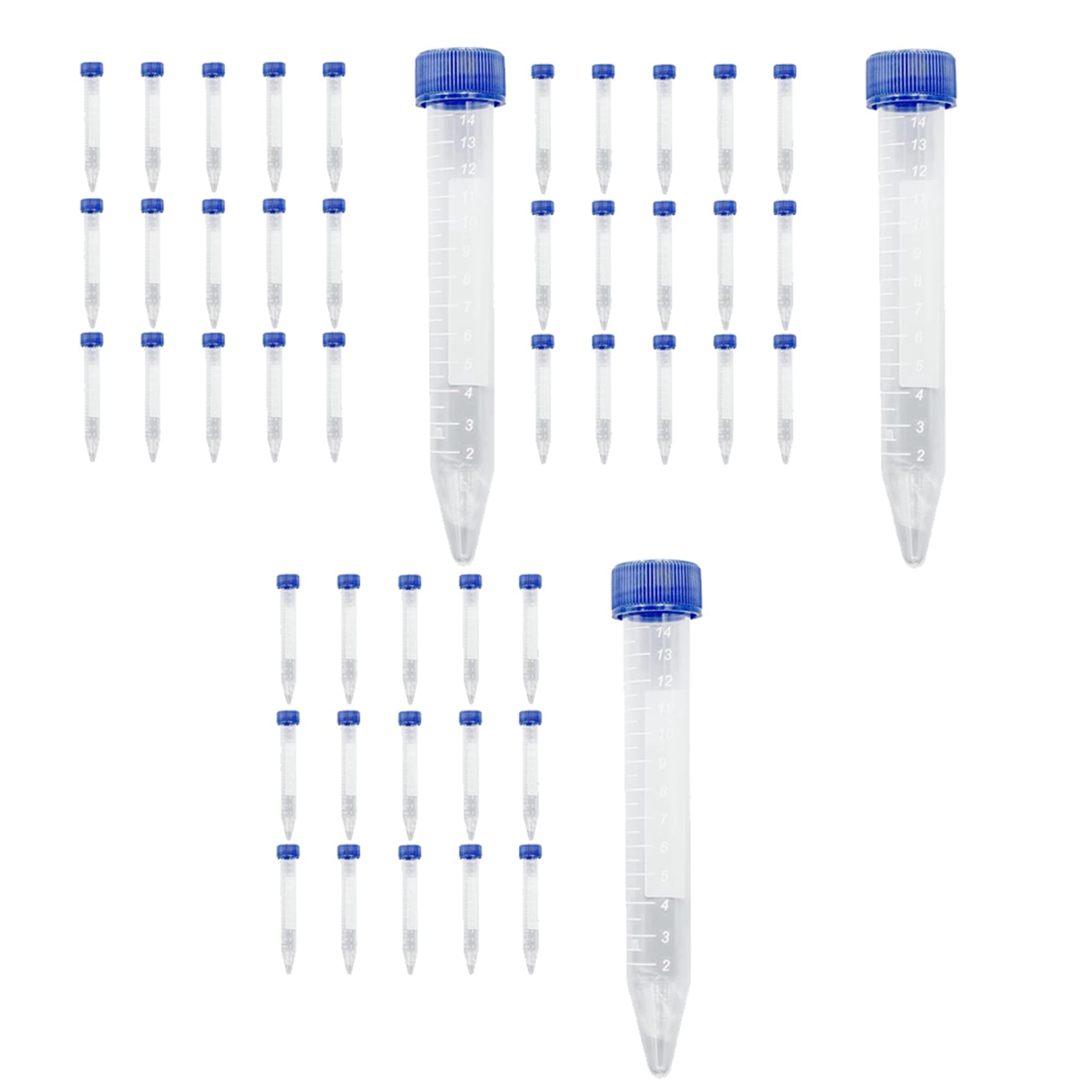 Hndhbfgrt Scientific Conical Centrifuge Tubes 15ML, 150 Pack Plastic Test Tube with Caps, 15ML Sterile Test Tubes with Lids