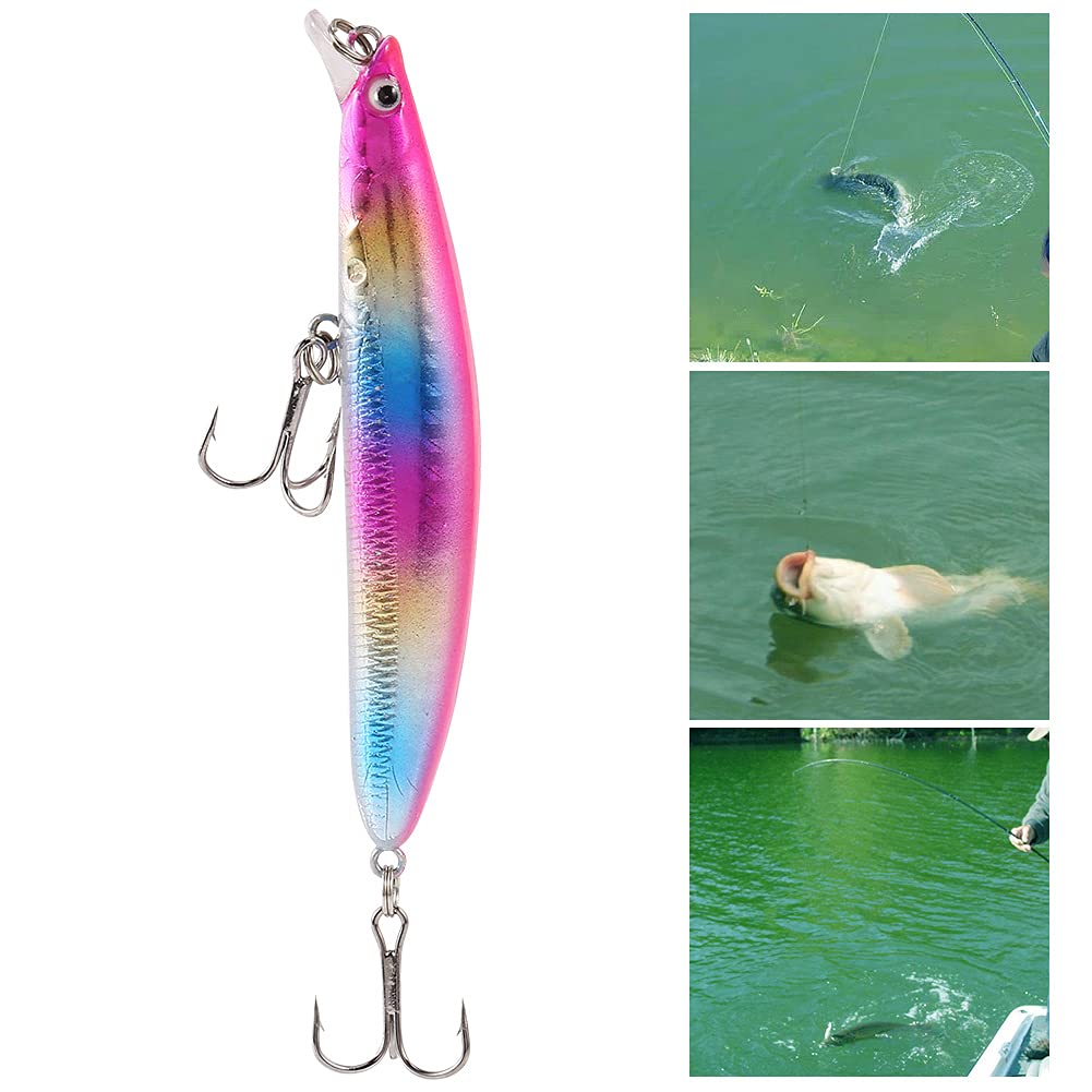 Señuelos de Pesca Blandos, Señuelo de 9,5 cm, Cebo Duro, cebos Artificiales, Wobblers de Pesca for Pesca de Agua Dulce, señuelos de Agua Salada, Agua Salada, Pesca en el océano, atún, Agua Salada
