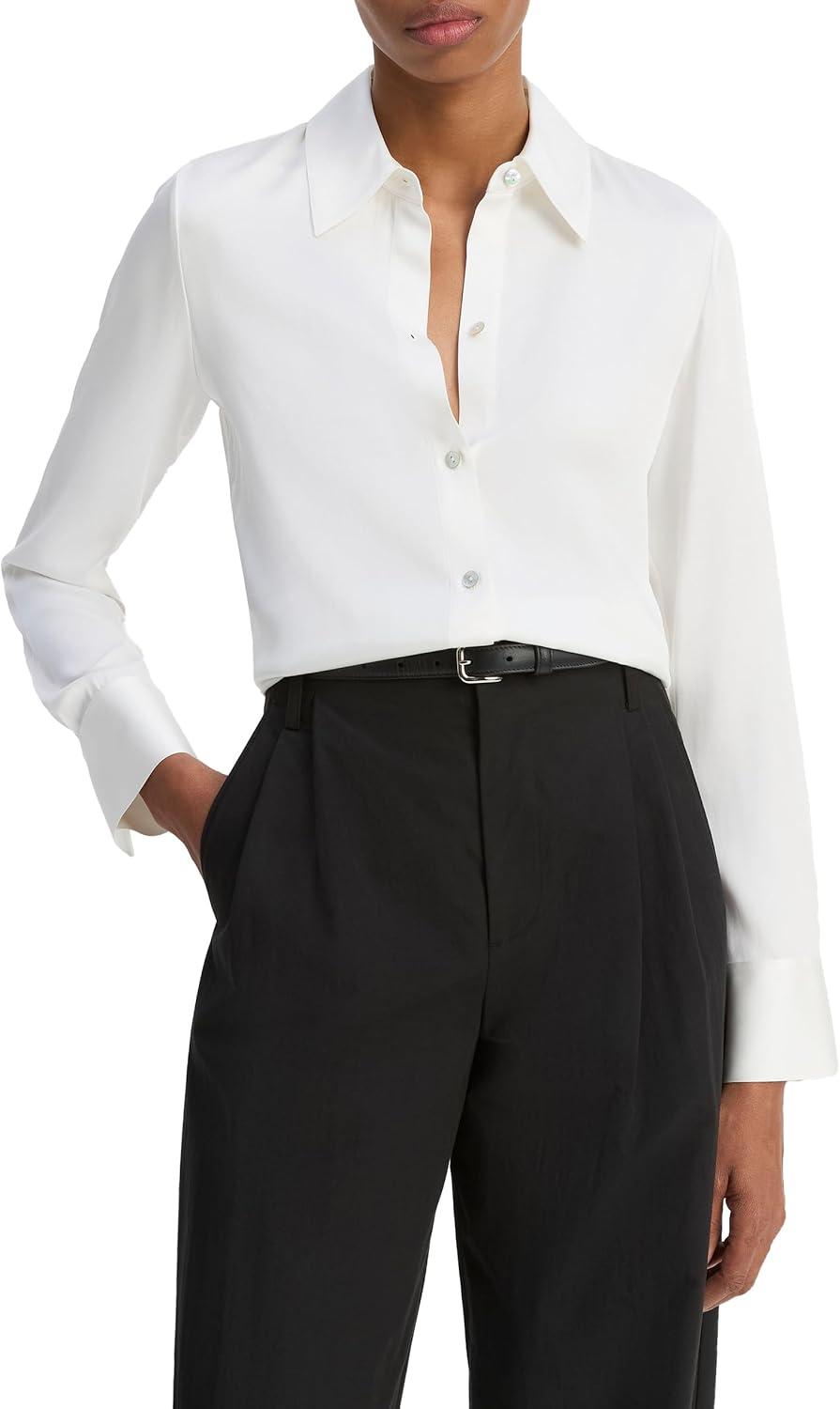 Vince Womens Slim Fit Classic Shirt