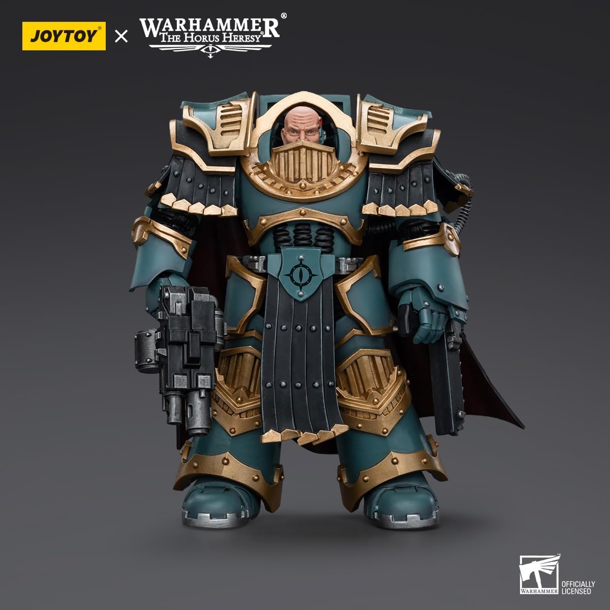 JOYTOY 1/18 Action Figure Warhammer 40k Sons of Horus Legion Praetor in Cataphractii Terminator Armour 5''Tall Movable Model Collectible Figurine