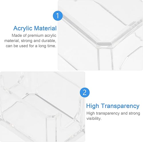 Miniatura 5 de 2pcs bolsa de té caja de artículos diversos contenedores acrílico contenedor acrílico titular bolsa de té organizador