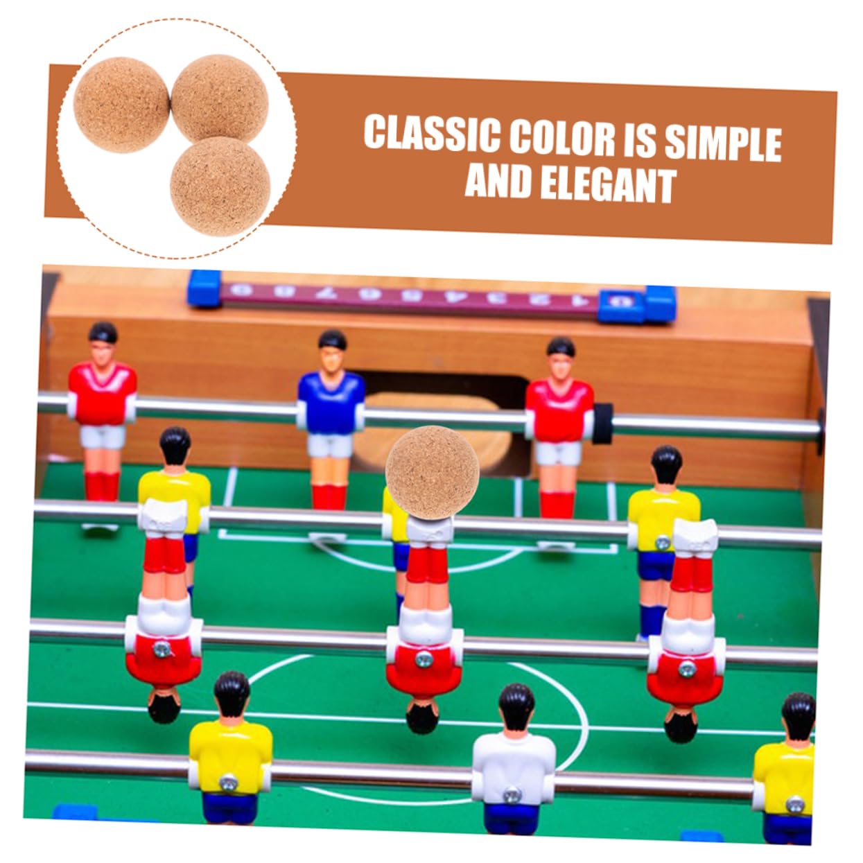 Alasum 25piezas Balones De Foosball De Madera De Corcho para Mesa Accesorios De Futbolín y Portátiles