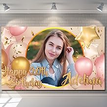 Happy Birthday Backdrop Background Banner Photo Personalised Rose Gold Sign Poster Fabric Glitter Cloth Curtain Party Decorations man woman kids