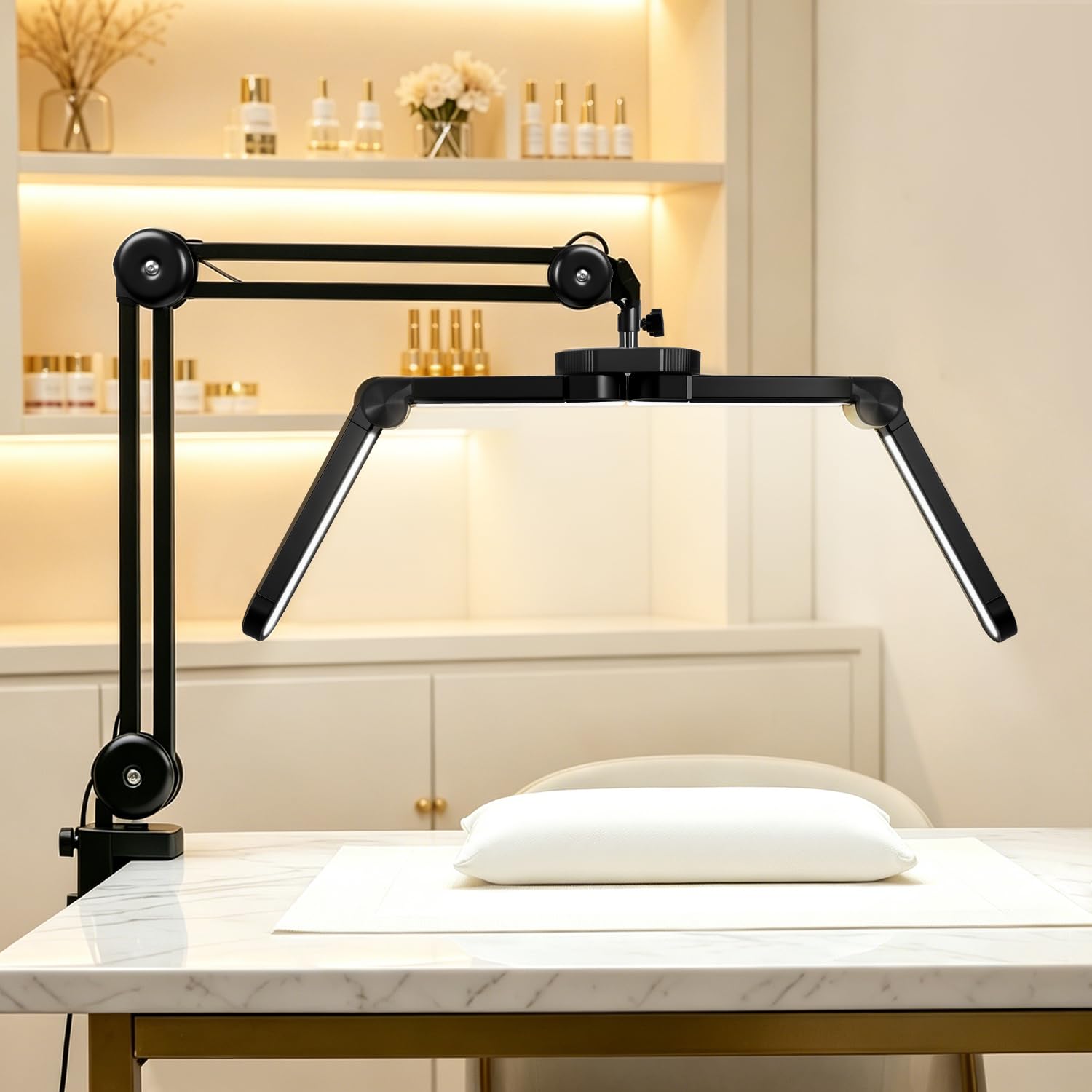 Half Moon Light for Nail Desk, LED Lamp for Nail Tech