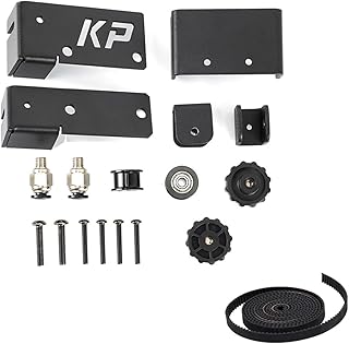 OPRIX KP5L XY Axis Parts Belt Tentioners Kit Compatible WithKingroon 3D Printer Kp5L Kp5M Metal Supporter Bracket Compatible With Filament-break Detection (Color : Add 2M Belt, Size