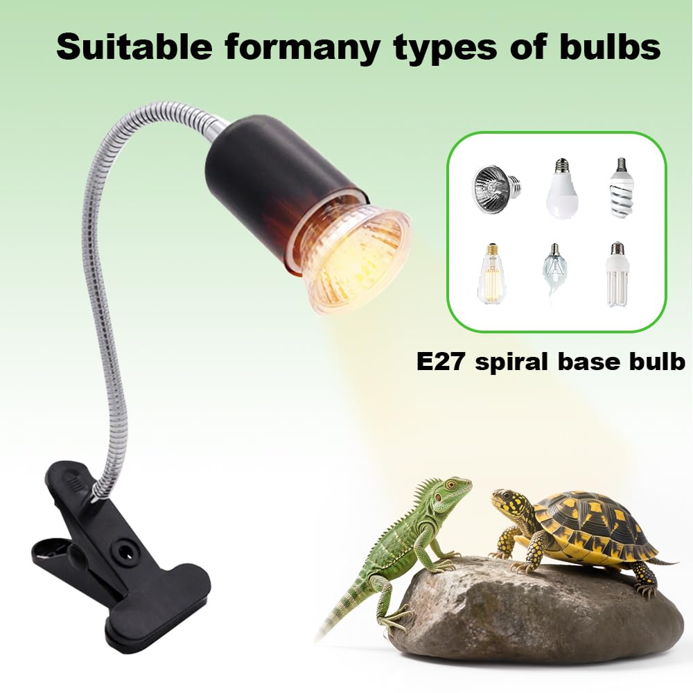 Lampe Chauffante Tortue, Lampe Tortue Terrestre, Lampe Chauffante Terrarium avec 25W 50W 70W Reptiles Lampe, Lampi Chauffanti Tortue Terrestre pour Reptiles, Amphibiens, Tortues, Serpents