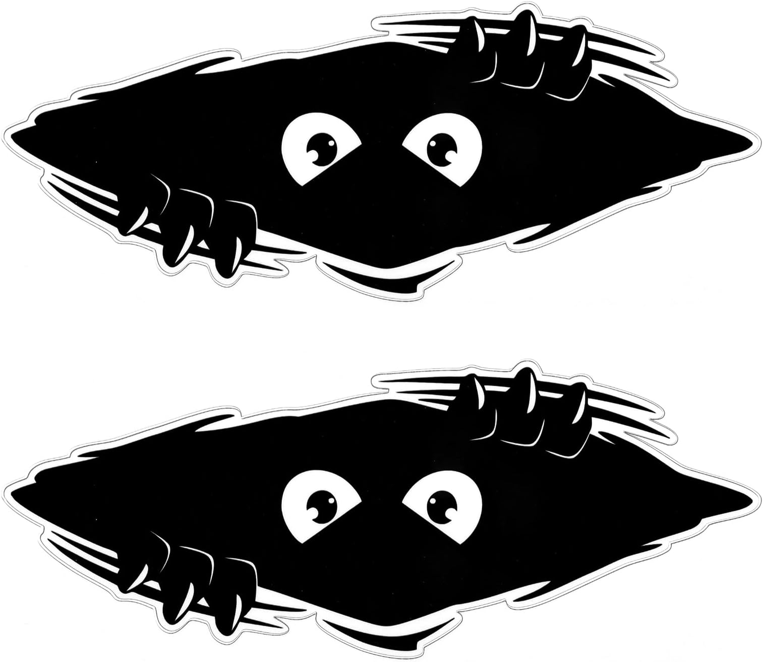 2Pcs Peeking Monster Car Stickers Funny Car Decals for Men Waterproof Black Car Stickers for Car Bumper Window Laptop Motorcycle Skate Suitcase 11.5"x4.7"