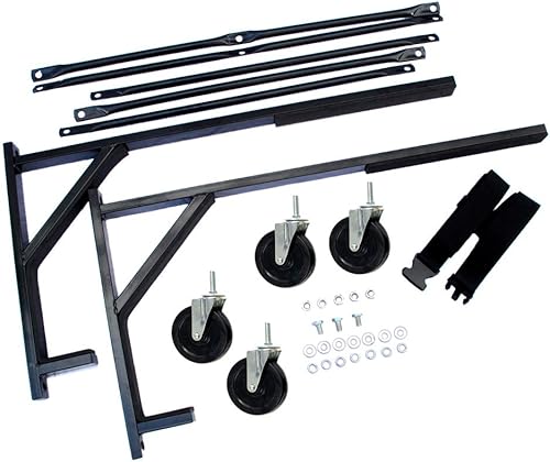 Miniatura 6 de Carrito de almacenamiento con soporte de techo rígido de alta calidad con ruedas de 5 pulgadas de diámetro, correa de seguridad y cubierta antipolvo