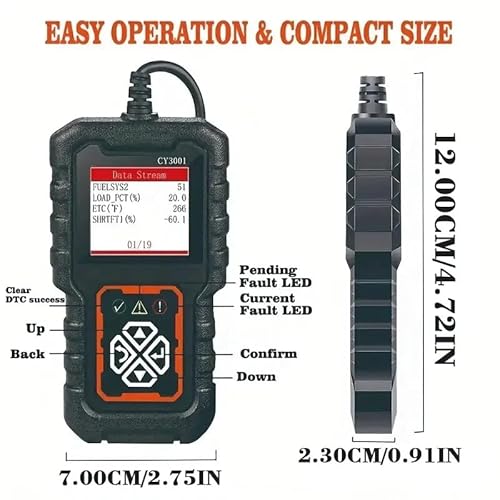 Scanner Effortless Diagnosis Cy3001 Obd2 – Leitor de código de carro alimentado por USB e ferramenta