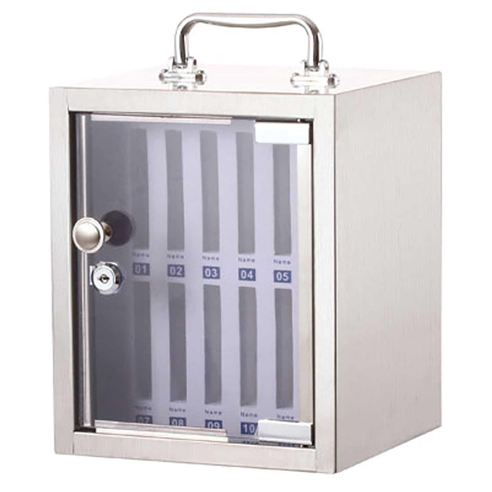 Wall-Mounted Lockable Mobile Phone Storage Box with Handle - 12-Slot Safe Deposit Case for Office/Classroom Staff - Secure Cell Phone,12slots