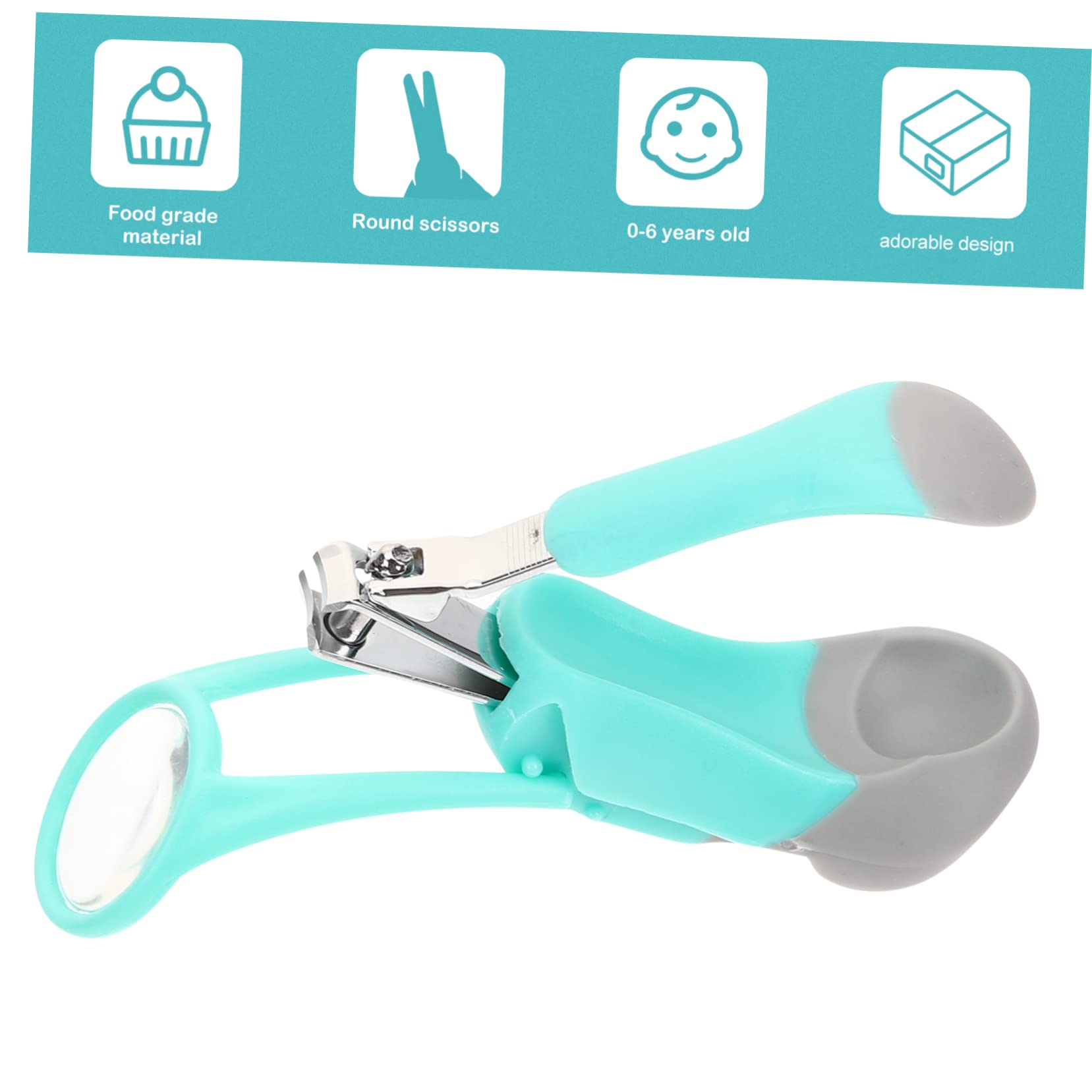 ibasenice 5piezas Cortaúñas De Acero Inoxidable Con Lupa Portátil Para Pedicura y Manicura Diseño Ergonómico Para Adultos y Seniors Fácil De Usar y Limpiar