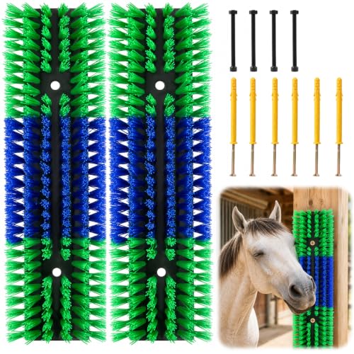 Kaipeia 2 PCS Livestock Scratching Brush for Horse Goat Pig Cow Cattle