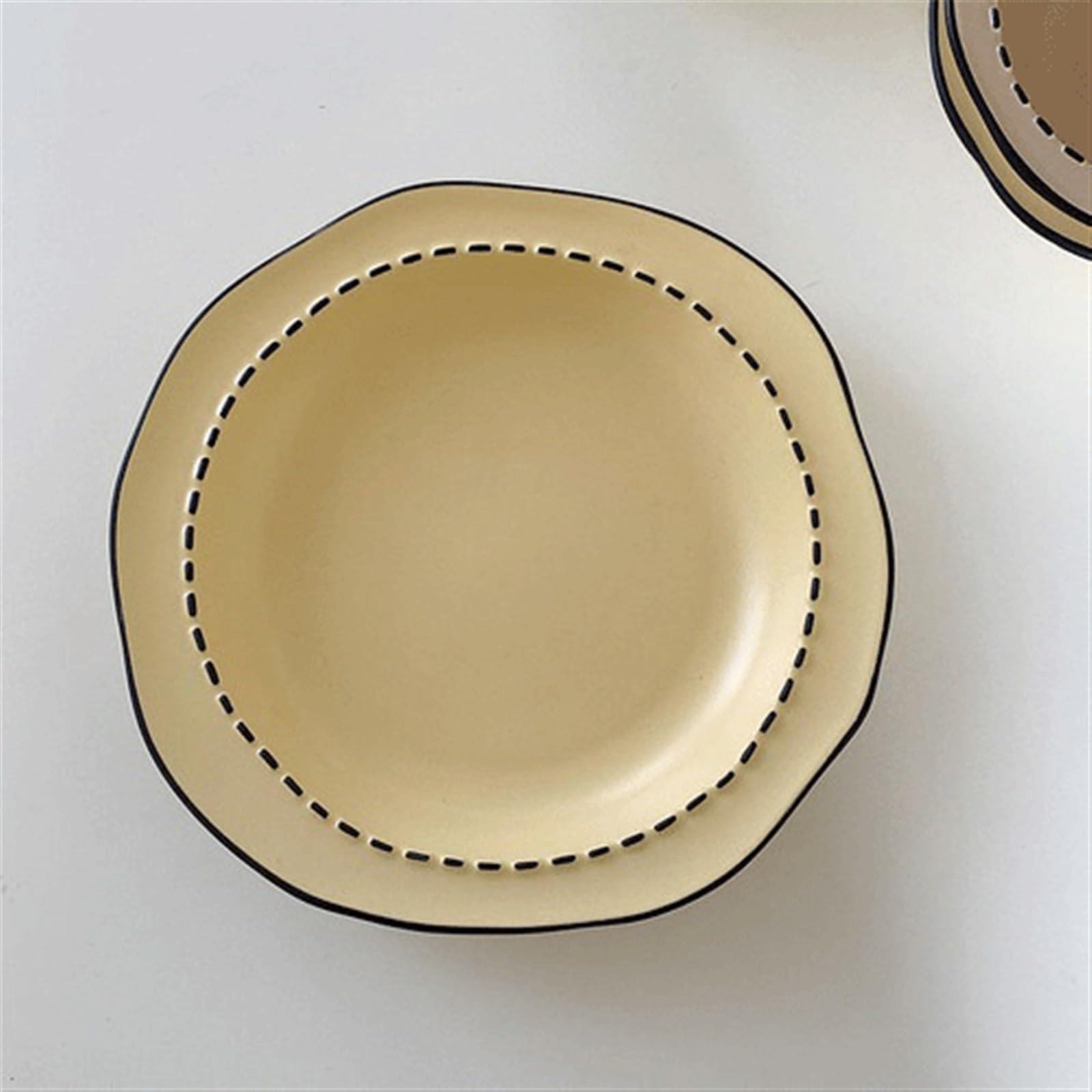 zastawa stołowa Zestaw ceramicznych zastaw stołowych Nieregularna miska do ryżu Miska na zupę Ceramiczny talerz na warzywa Paski Miski i naczynia domowe do kuchni Restauracji zestaw zastawy stołowej(P