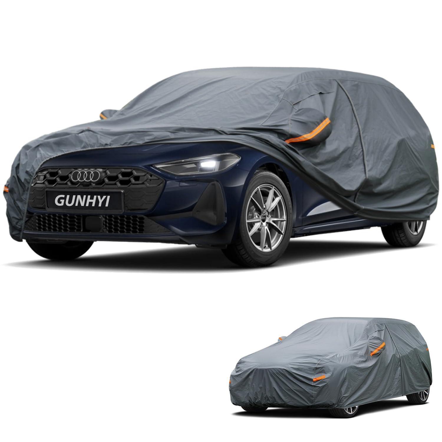 GUNHYI Premium Car Cover Custom Fit Audi A5/S5 Wagon, 16 Layers Heavy Duty Car Cover Waterproof All Weather with Zipper Door for Sun Rain Snow Dust Uv Protection