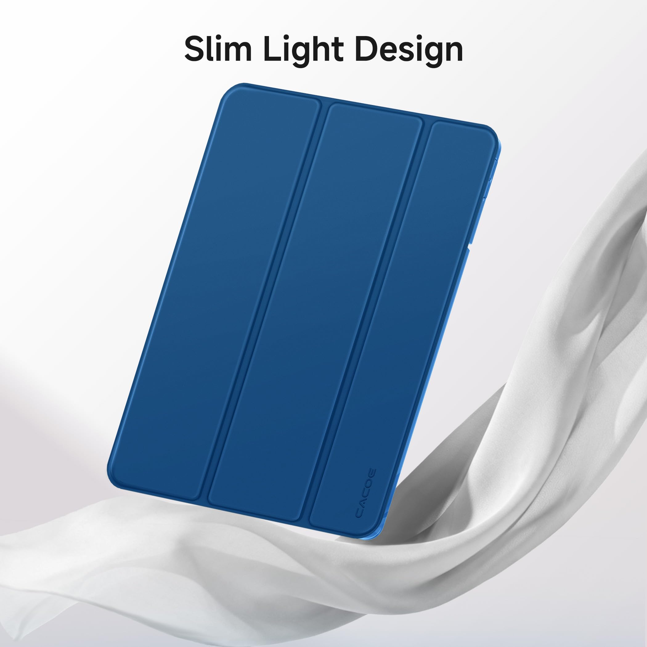 CACOE Funda para Lenovo Idea Tab 11 pulgadas 2025 con protector de pantalla – Ultra fina con función atril, funda fina de piel sintética, color azul mar — view 6