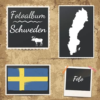 Fotoalbum Schweden Erinnerungsalbum zum Einkleben von Urlaubsfotos - F r die sch nsten Urlaubsmomente aus Schweden - 110 Seiten Blanko 21cm x 21cm - Skandinavien