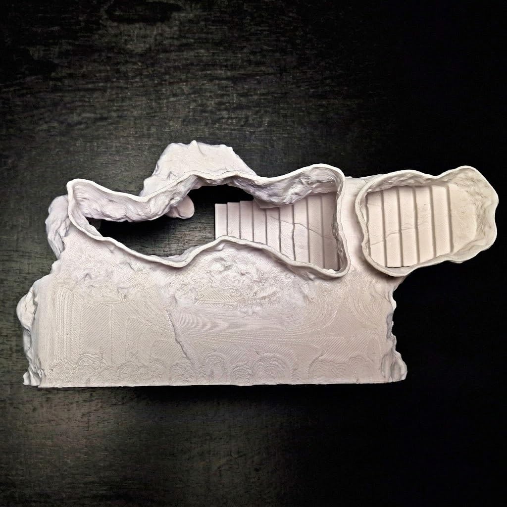 Grotte et cachette d'aquarium à Colonne Romaine, Tunnel for crevettes cichlidés Pleco, Fausse Peau de Poisson d'architecture Roche for décor d'angle(Brown,27.1 * 15 * 8.9cm)