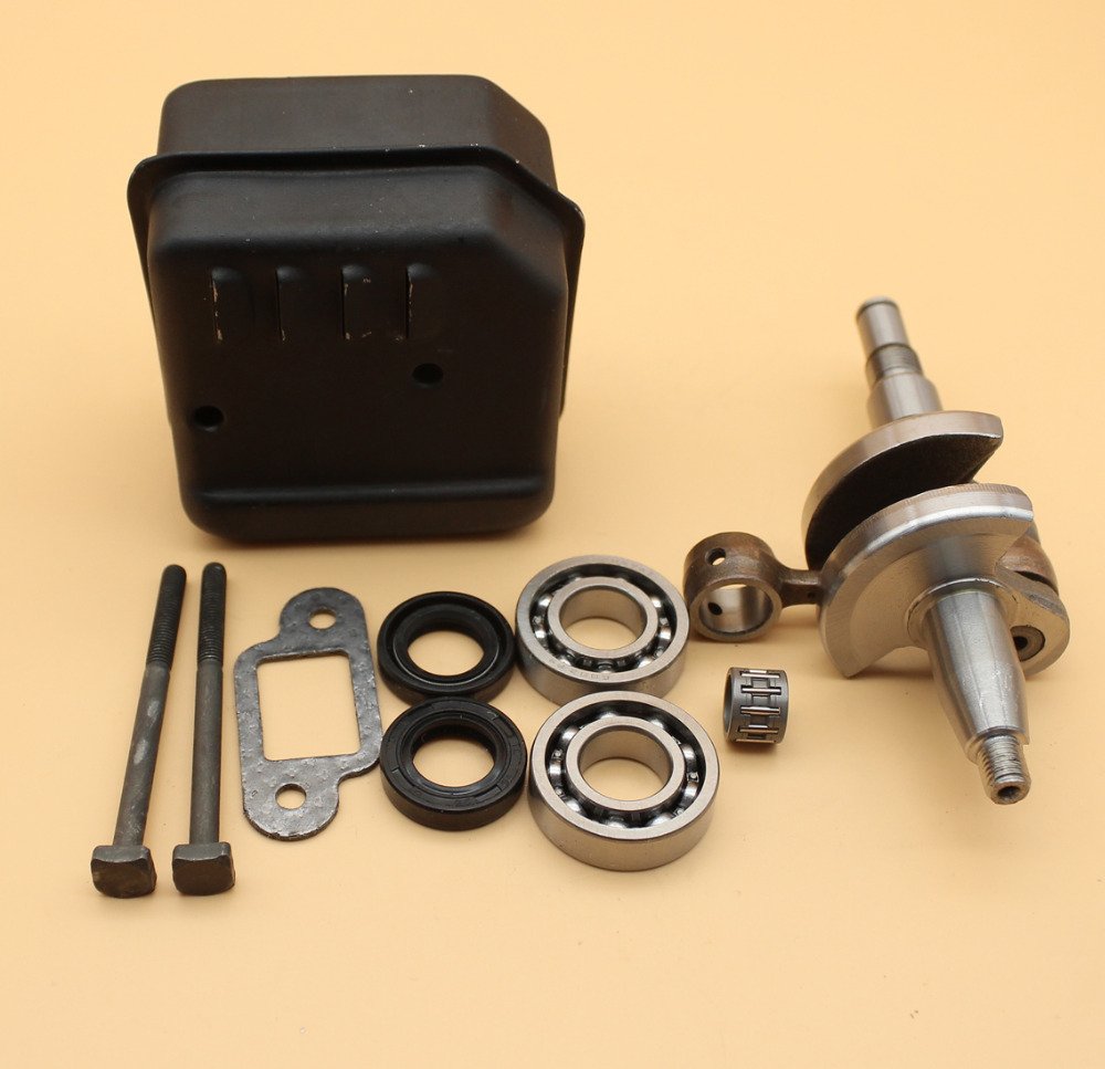 Cigüeñal Silenciador de escape perno manivela rodamientos retenes de aceite para Stihl MS170 MS180 MS 170 180 017 018 motosierra