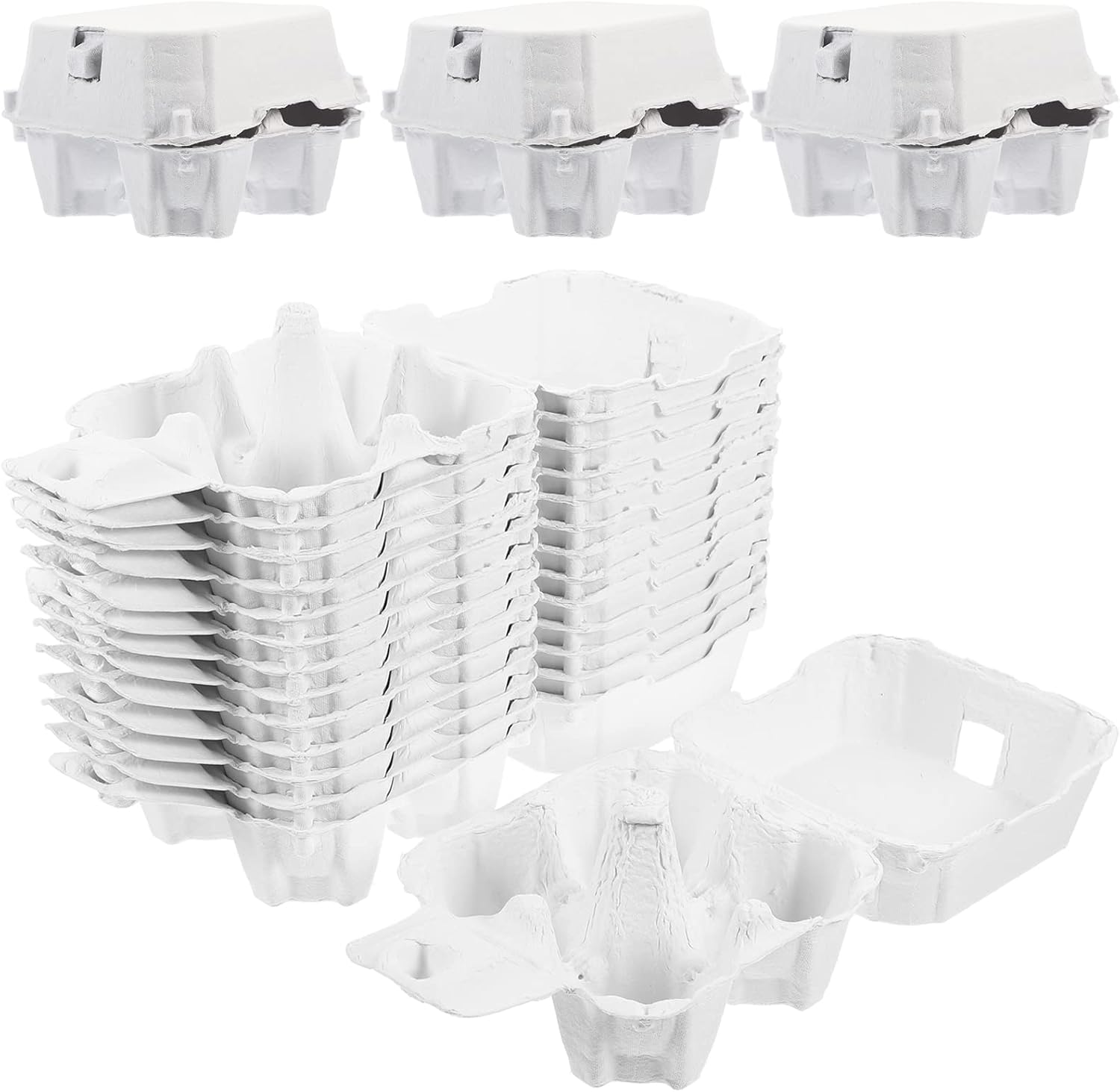 Alipis 50pcs Paper Egg Cartons 4 Count Chicken Egg