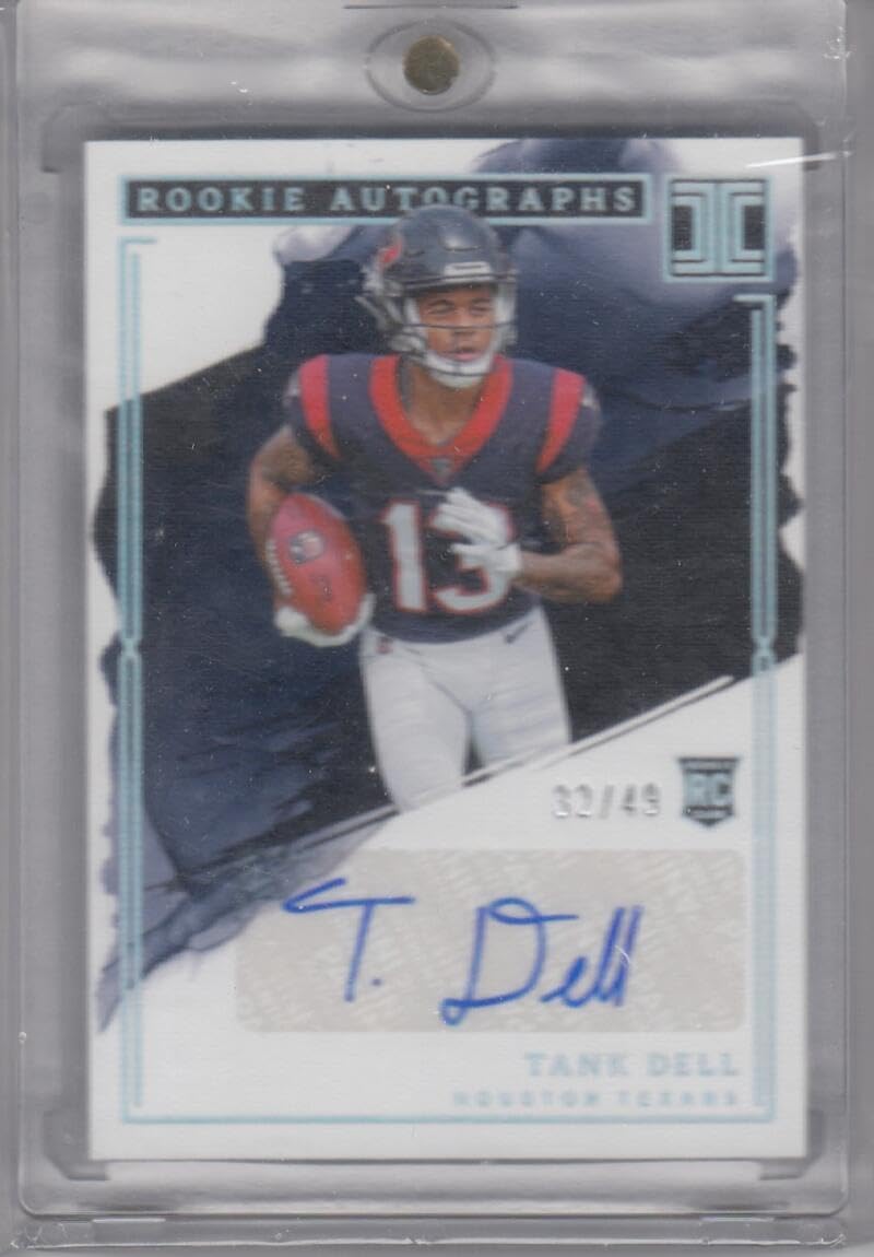 Football Trading Card 2023 Panini Impeccable Rookie Autographs Silver #20 Tank Dell EX++ Excellent++ RC Rookie Auto 32/49 Texans