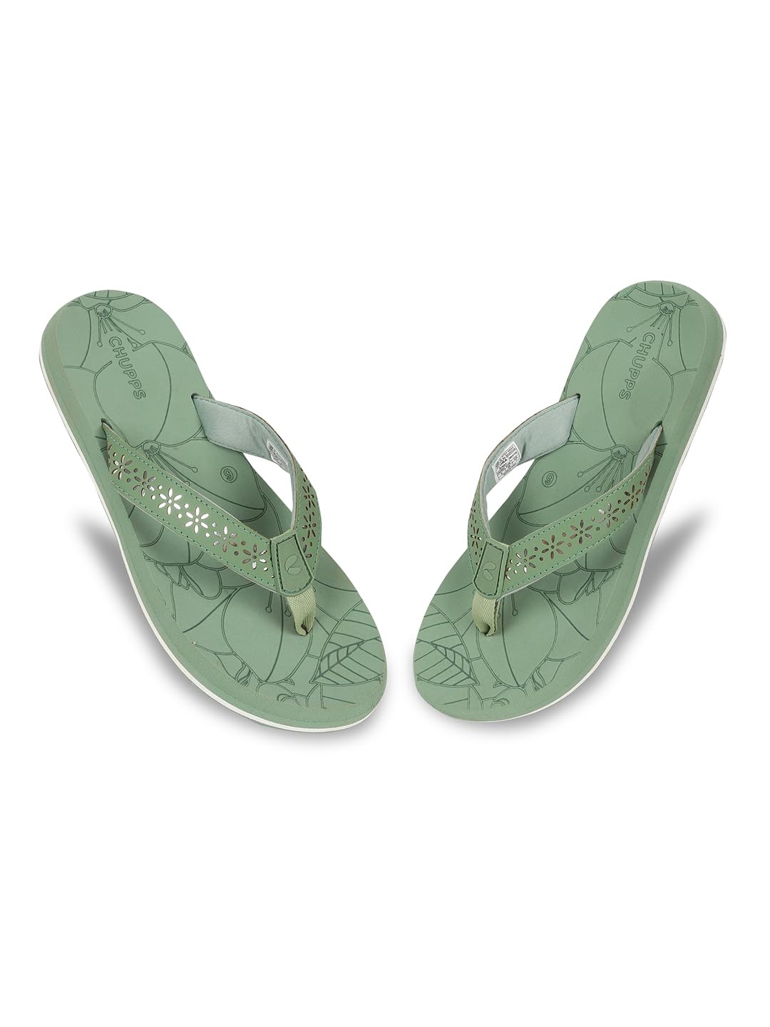Flora Green Drift Orthopedic Slippers | Soft Footpharma Footbed | Breathable Ventilation Holes | Lightweight Flip Flops | Anti-Skid Chappals for Everyday For Womens-image-20
