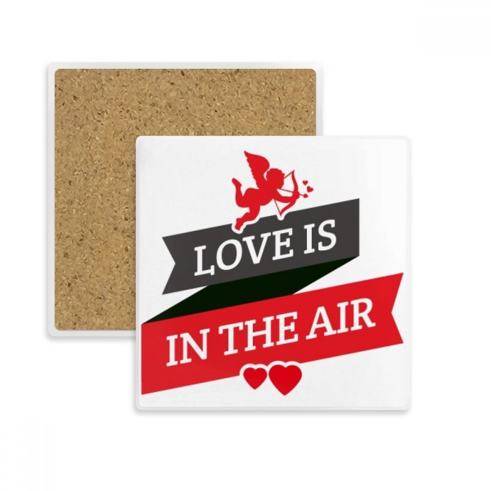 Coaster Tasse Porte Pierre Absorbante Saint Valentin Dessous de Verre Multicolore
