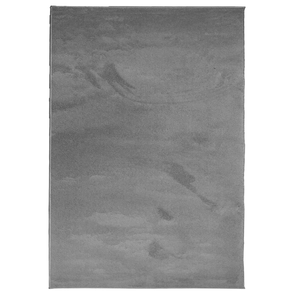 Tapis de salon moderne 160 x 230 cm gris foncé poils courts Oviedo