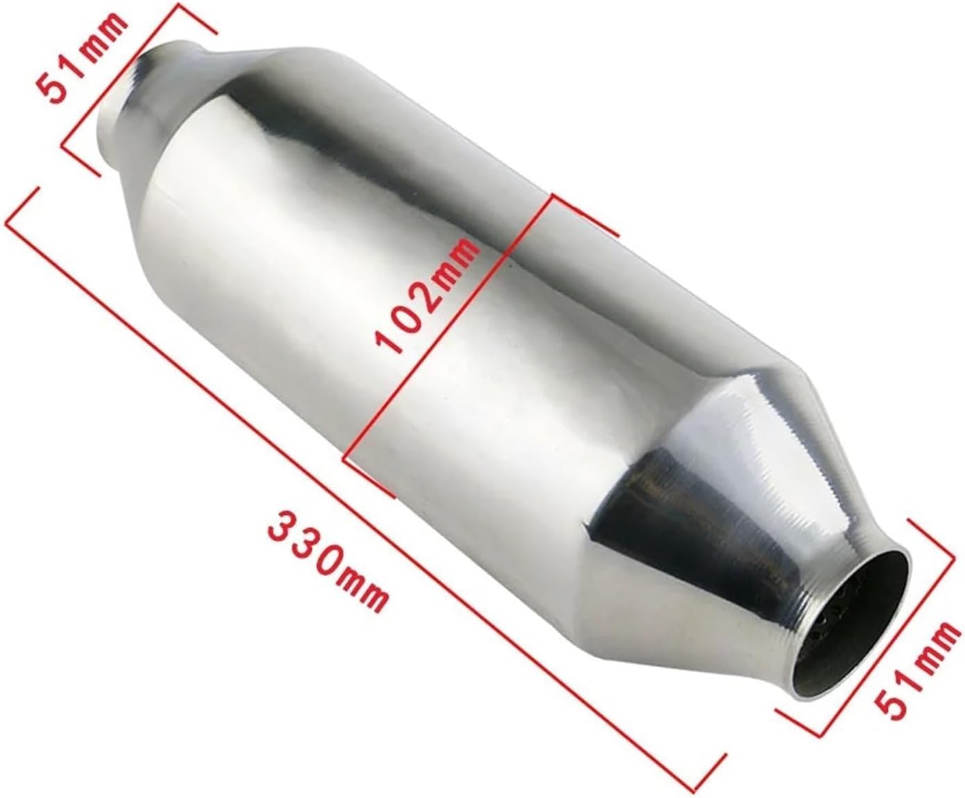Sports Auto Exhaust Resonator for Car 2inch 2.5inch Universal Muffler Resonators Tail Throat Pipe