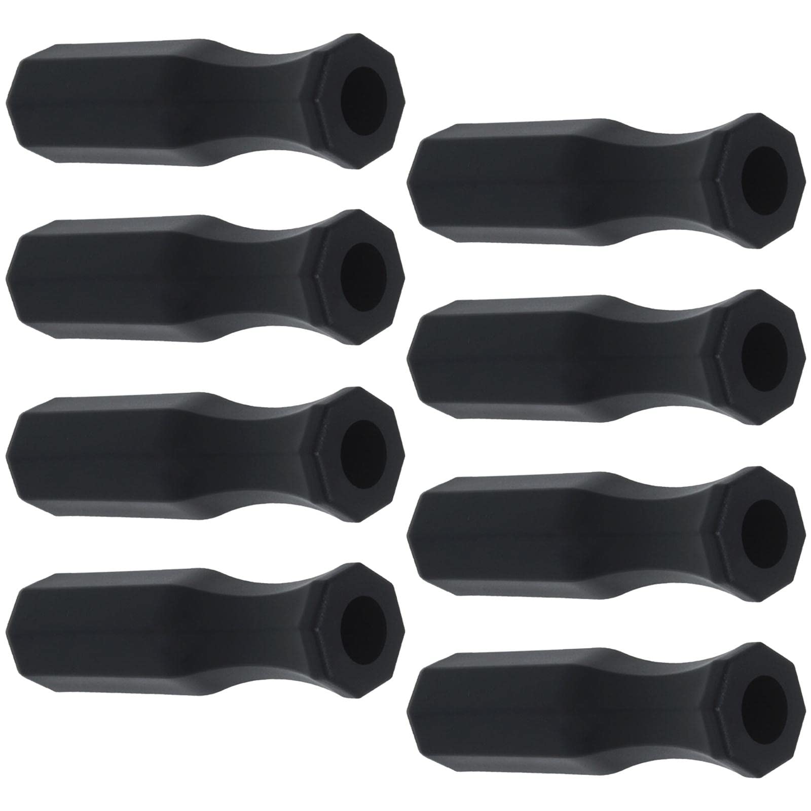 8Pcs Foosball Handle Grips Black 5/8 inch Foosball Rods Octagonal Handles-image-35