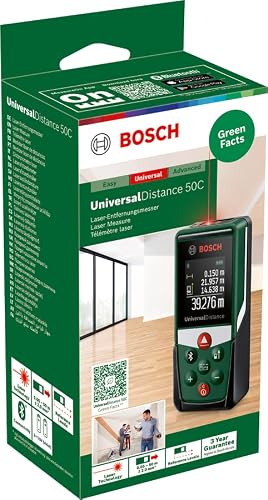 Bosch Laser Measure UniversalDistance 50C (Measure Distance up to 50m Precisely, Measuring Functions, Memory Function, in Cardboard Box) - 2