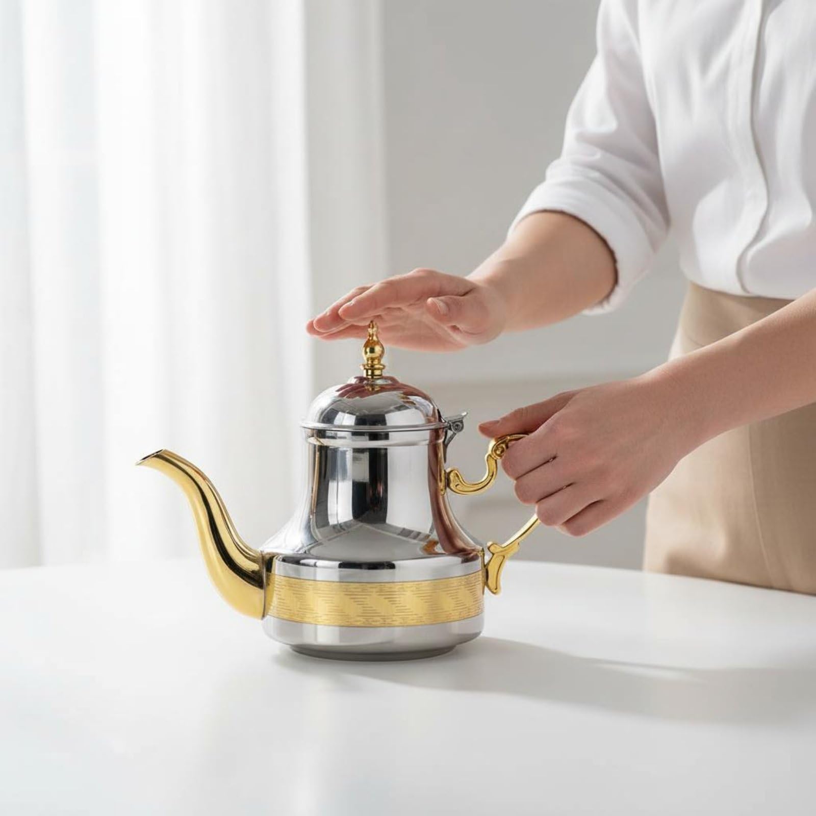 Amazon | predolo 中東ティーポット 装飾デザイン アラビアコーヒー