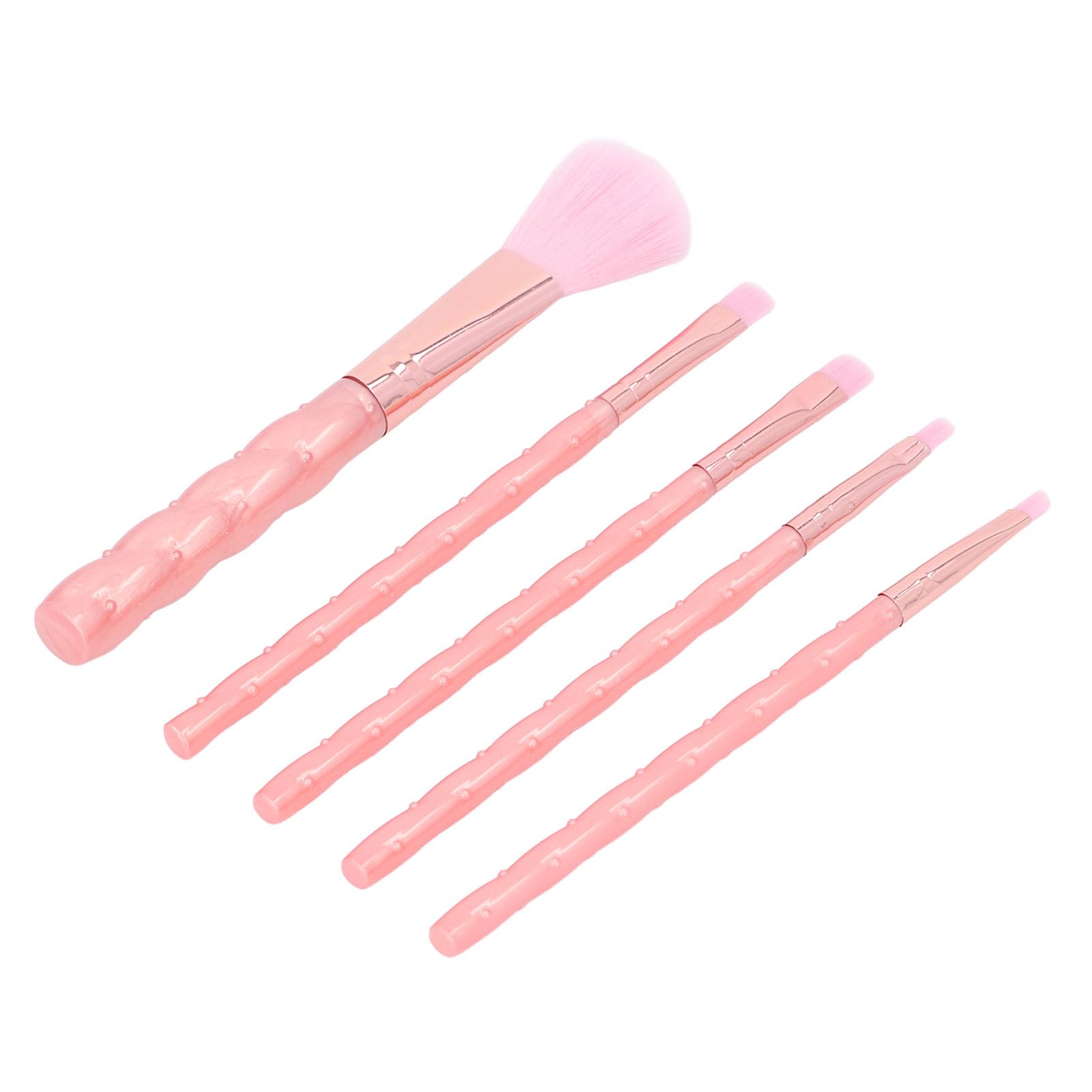 Yinhing Makeup Brush Set Soft Professional 5 Piece Cosmetic Brushes for Eyeshadow Blush Contouring Portable Beauty Tools for