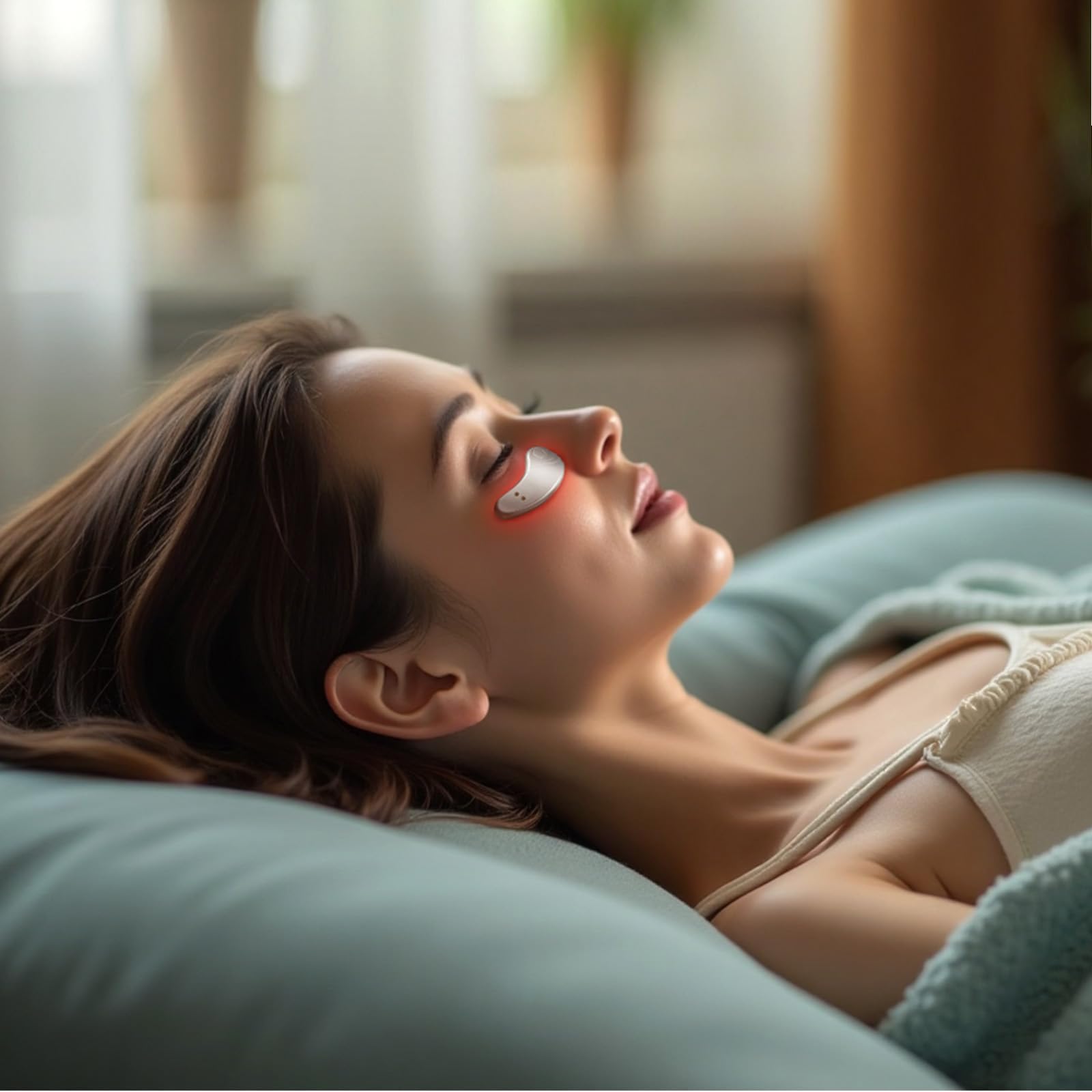 Glowpads Pro Wiederverwendbare Augenpads Augenpflege Gerät mit Rotlicht und Mikrostrom reduziert Schwellungen Augenringe feine Linien Premium Beauty Technologie für strahlende Augen
