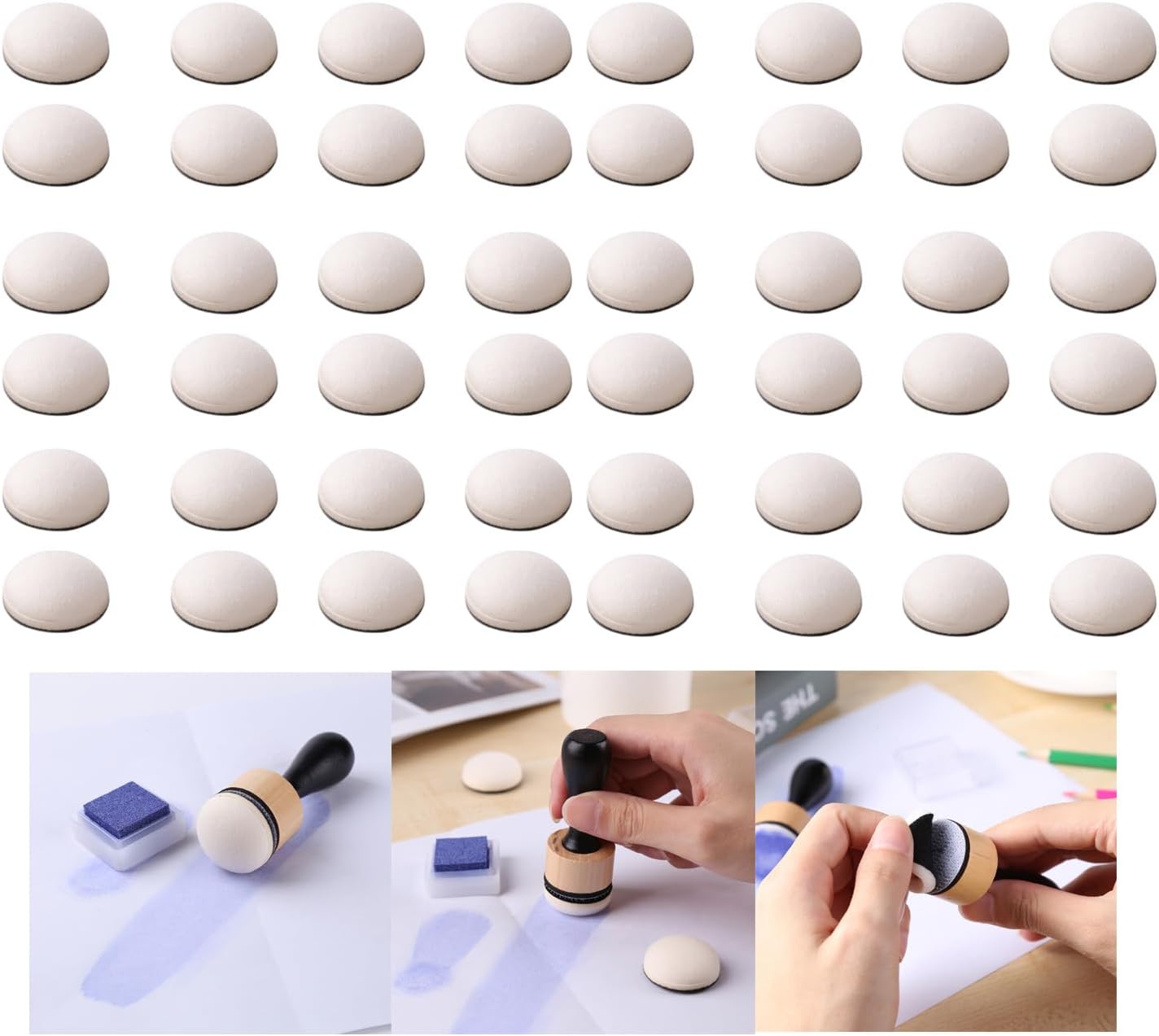 BAOFALI 150 Pcs/Set Ink Blending Round Head Foams Replacement Refill Foam for Foams Scrapbooking Painting Drawing Art Blending Scrapbooking Painting Drawing Art SuppliesInk Tool