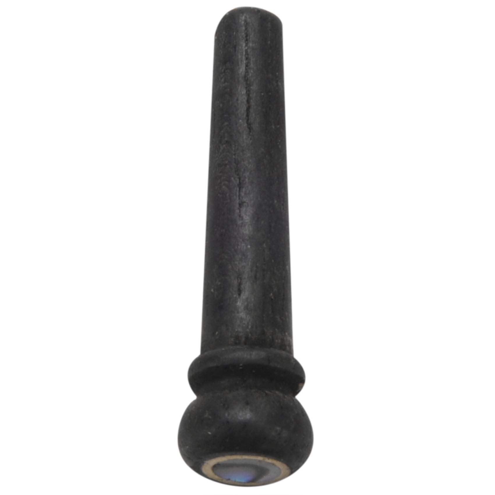 60 Stuecke Schwarz Ebenholz Shell Gitarre Bruecke Knochen Pins Set mit Gruenen Abalone Dot fuer Akustische Gitarre Zubehoer