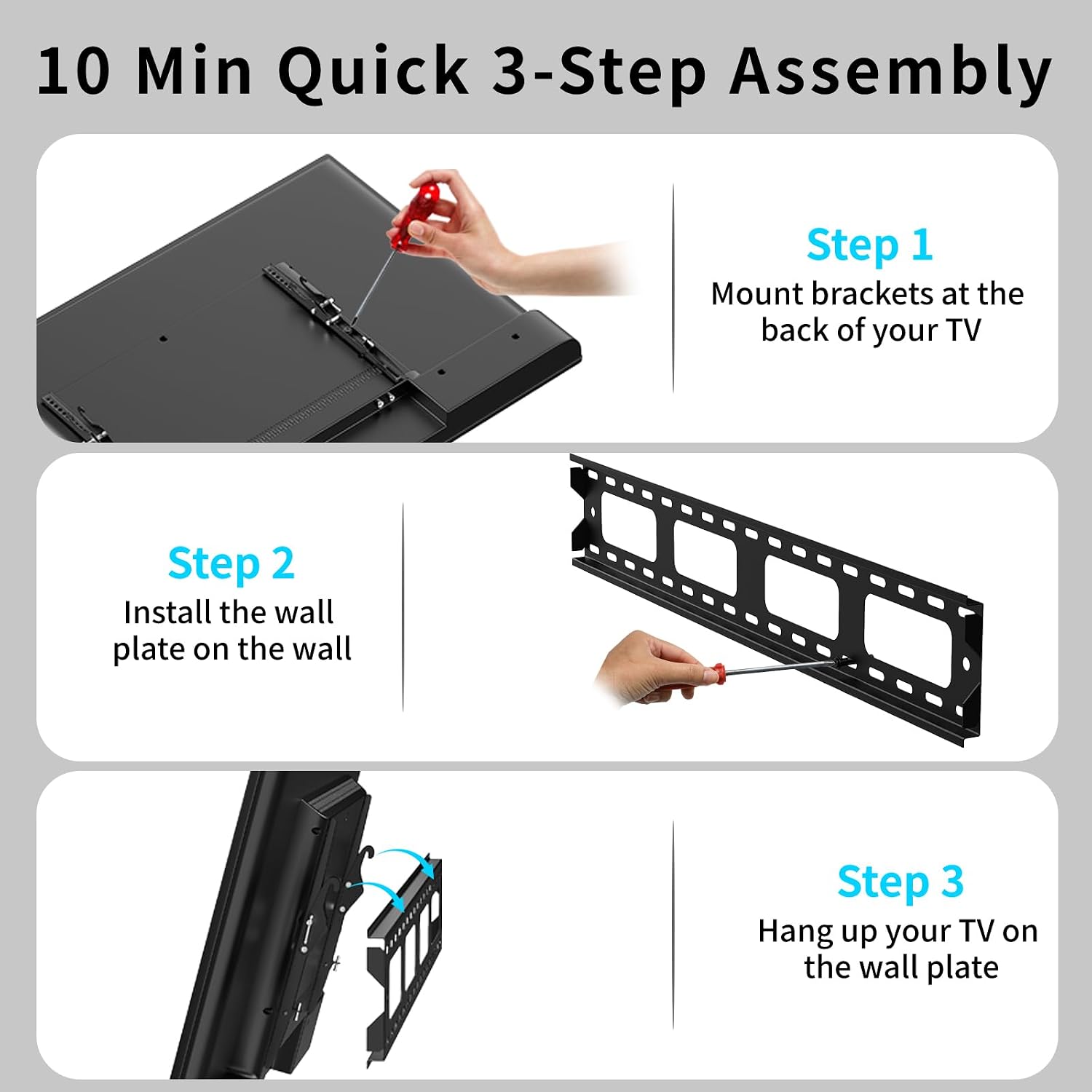 TV Wall Mount Low Profile Tilt Wall Mount Tv Bracket Fits for 42-70 Inch tvs, Max VESA 800x400mm Up to 132lbs, Heavy Duty Adjustable Wall Bracket Space Saving