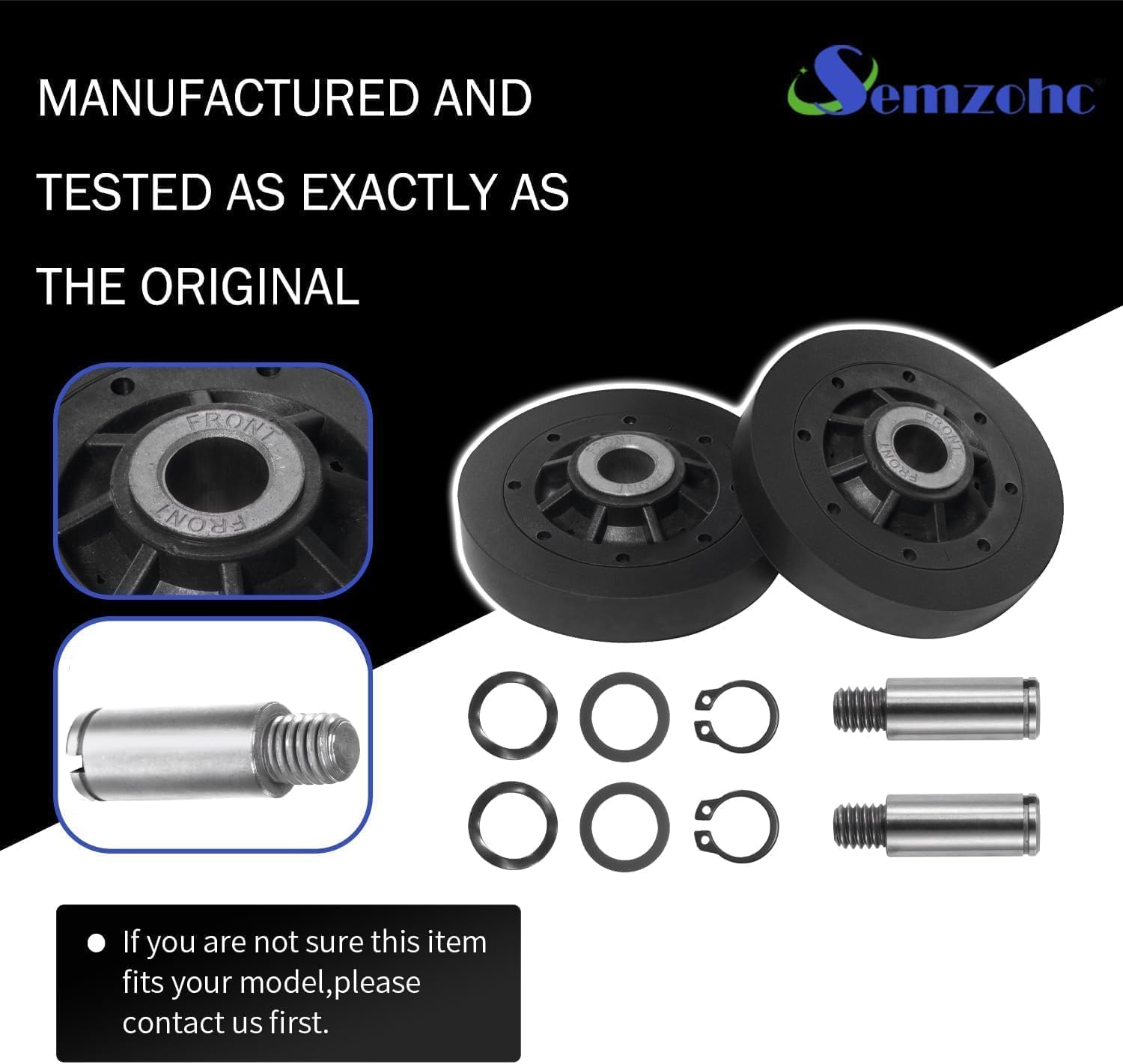 RB170002 ADE30RGS171TW01 3447593 Dryer Roller Kit Fit for Speed-Queen All-iance Dryers ADE32FSS431AN01 ADE3SRGS177TW01,Replace AP5186795 PS12220620 3447593 AP5186795 PS12220620 EAP122206200