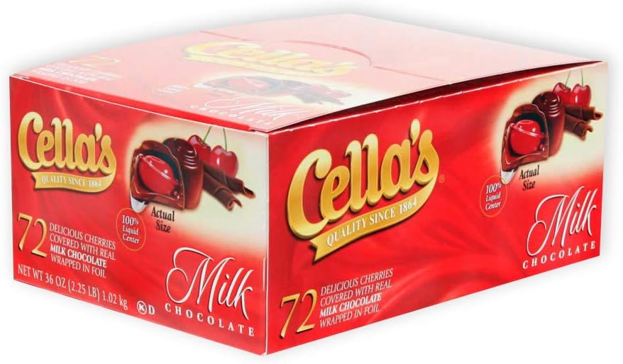 Cella's Milk Chocolate Covered Cherries, 72-Count Box
