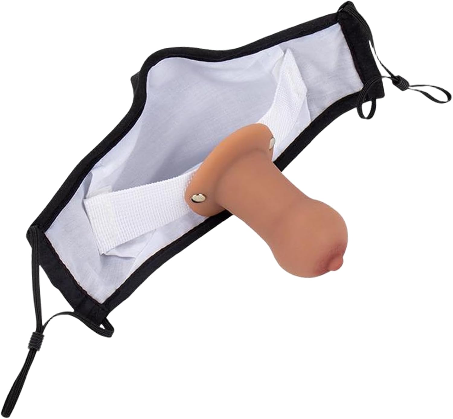 Dildo Mask Realistic Nipple Bondage Gag Hidden Head Strap Gag BDSM