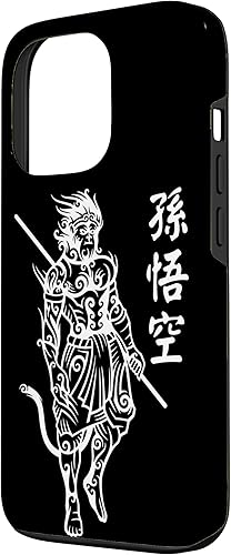 Vista 23 de iPhone 12 mini Sun Wukong Monkey King Caracteres chinos Cartas caso