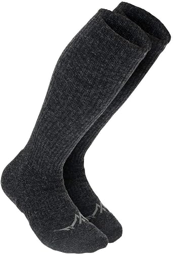 Wanderlust Knee-High Merino Wool Compression Socks Charcoal 1-Pair
