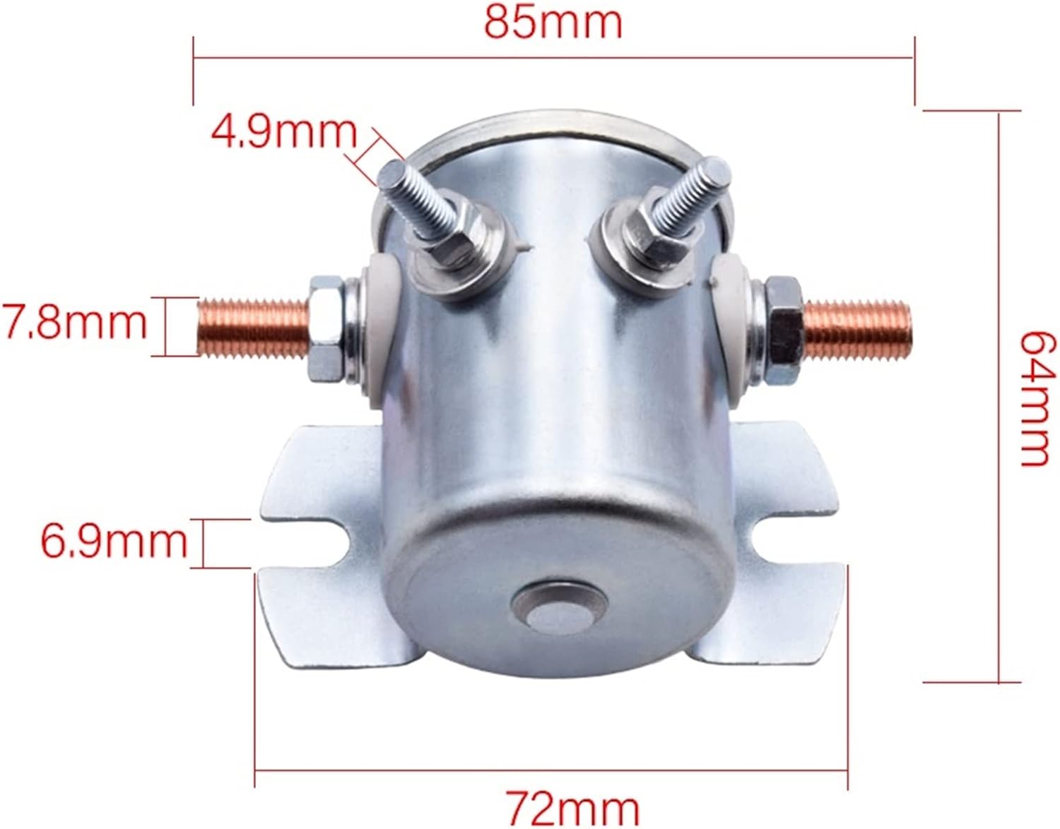 12V 24V DC Car Starter Relay Solenoid Electric High Current Metal 4 Terminals Max 150A for Auto Cart Forklift Winch Marine(24VDC)