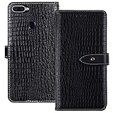 YLYT Flip TPU Silikon Hülle Etui Schwarz Leder Tasche Schutz Hülle Für Asus Zenfone Max Plus M1 ZB570TL 5.7 inch Handy Horizontale Standfunktion Magnetverschluss Strapazierfähiger Cover