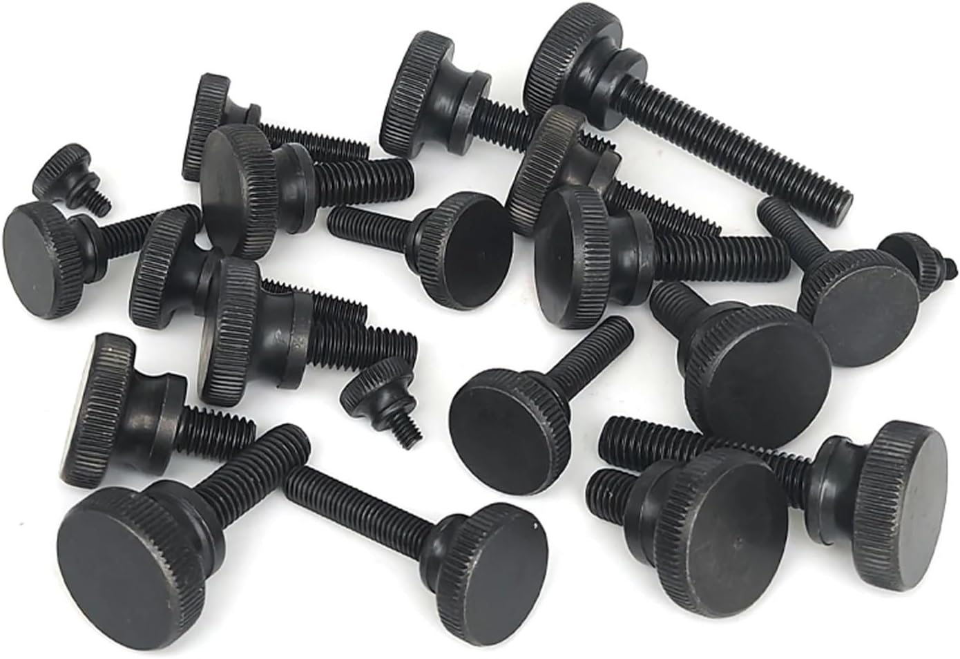 1/10pcs M3 M4 M5 M6 M8 M10 DIN464 Black Carbon Steel Glass Curtain Wall Thumbscrew Adjust Bolt Hand Tighten Thumb Screw GB834(Zinc plated,2pcs M6x16)