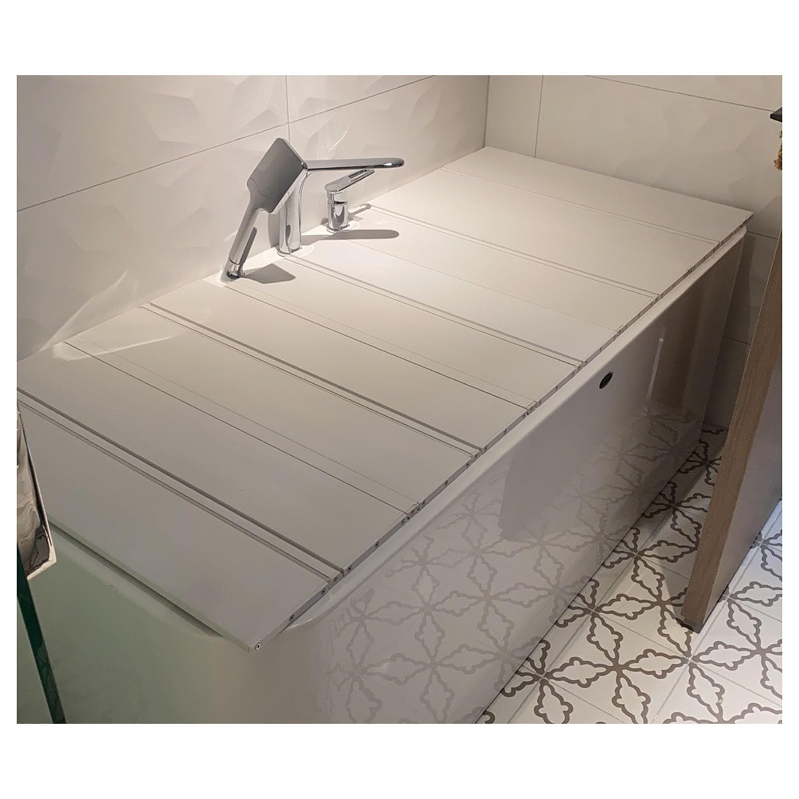 Bandeja plegable de PVC para bañera con aislamiento térmico duradero